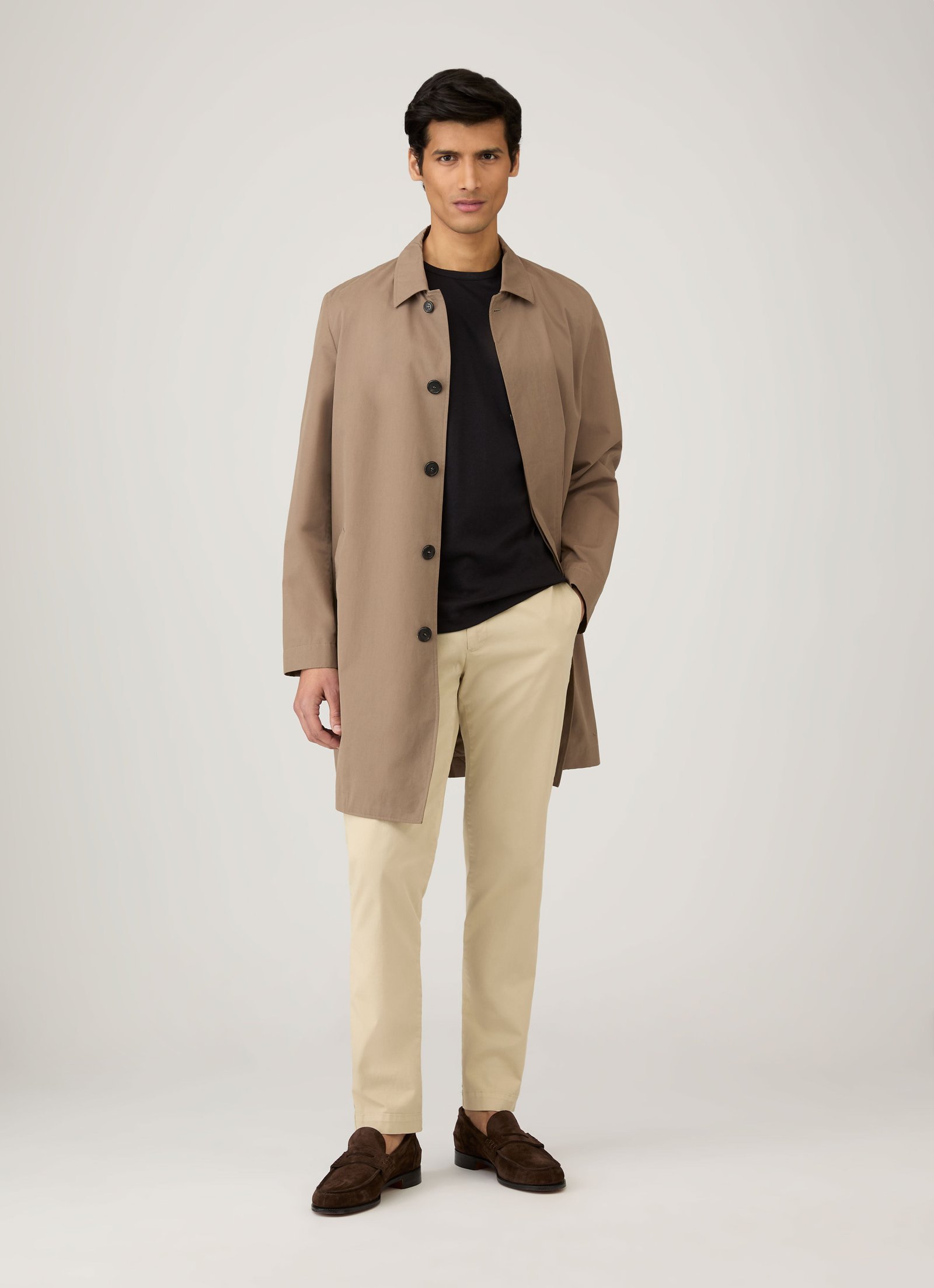 Men's Sea Island Cotton T-shirt in Black - Image 3