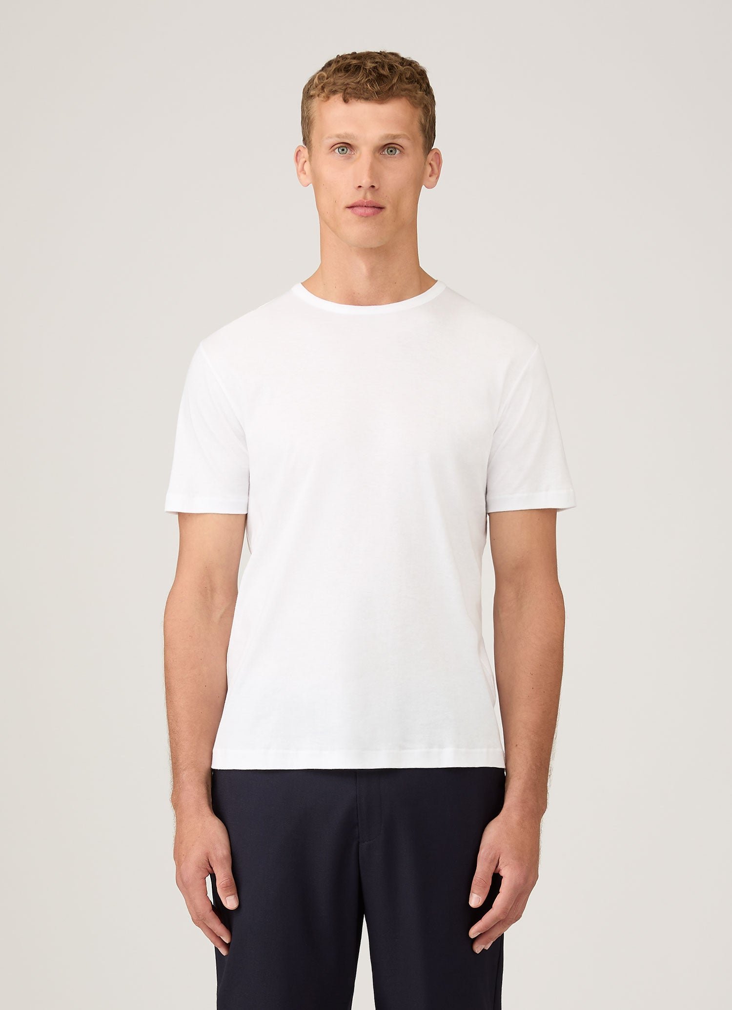 Men's Sea Island Cotton T-shirt in White - Image 2