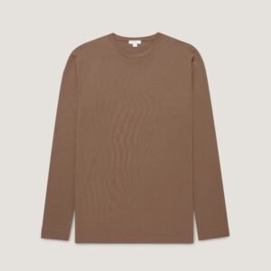 Men's Long Sleeve Riviera Midweight T-shirt in Bark