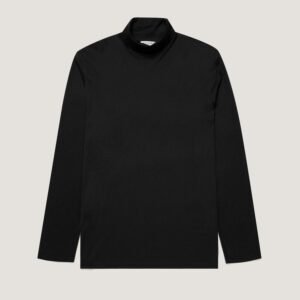 Men's Roll Neck Heavyweight T-shirt in Black