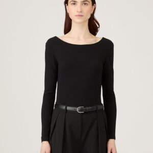 Women's Scoop Back Top in Black