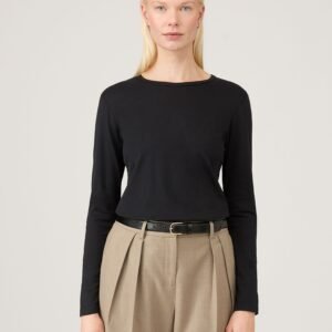 Women's Long Sleeve Classic T-shirt in Black