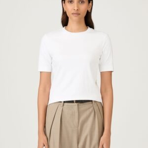 Women's Mid Sleeve T-shirt in White